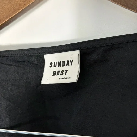 Aritzia Sunday Best Black Ruched Blouse - Picture 5 of 9